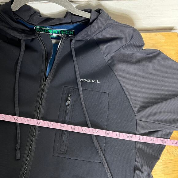 O’Neill Supertech Full Zip Packable Jacket Black Size Medium - Picture 7 of 11